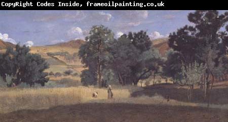 Jean Baptiste Camille  Corot Moisson dans une vallee (mk11)